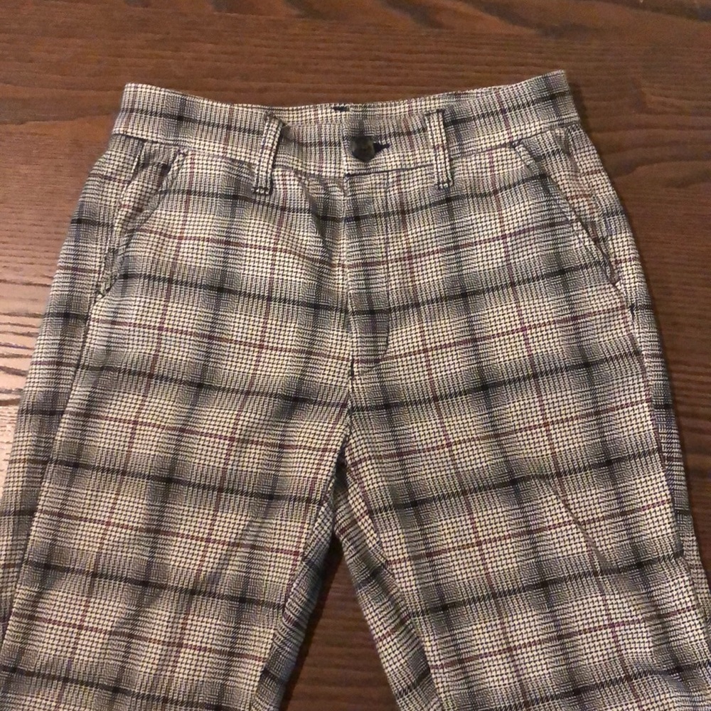 High Waisted Plaid Pants